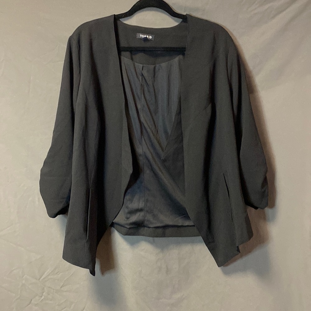 TORRID Size 1 Black Crepe Blazer